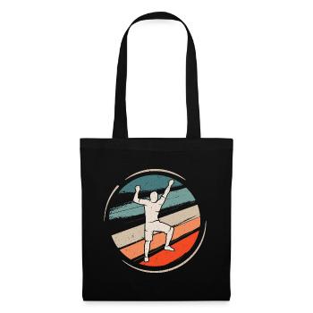 Klettern Vintage Bouldern Climbing Kletterer - Stoffbeutel - Schwarz - Vorne