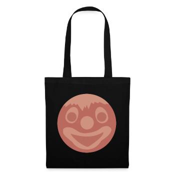 Gesichtswurst Shirt | Lustiges Wurst-Gesicht - Stoffbeutel - Schwarz - Vorne