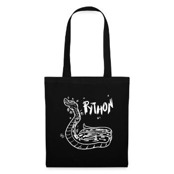 Anmutige Python Terrarienfreund - Stoffbeutel - Schwarz - Vorne
