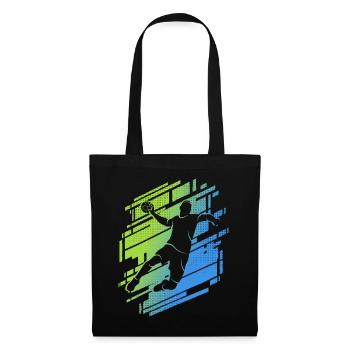 Handball Handballspieler Jungen Handballer - Stoffbeutel - Schwarz - Vorne