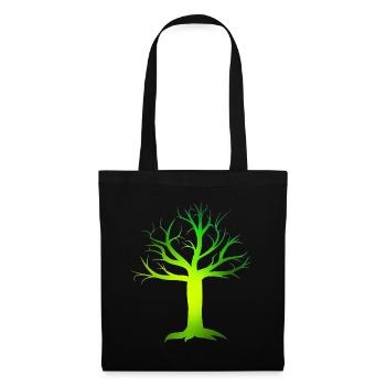 Neonbaum Gradientgrafik - Stoffbeutel - Schwarz - Vorne