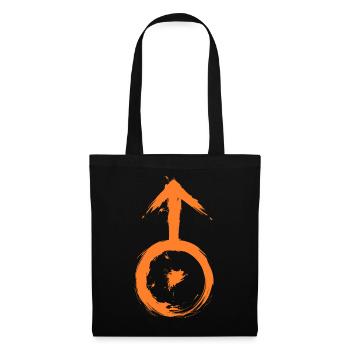 Astronomisches Symbol uranus - Stoffbeutel - Schwarz - Vorne