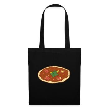 Würziges Lahmacun Fladenbrot - Stoffbeutel - Schwarz - Vorne