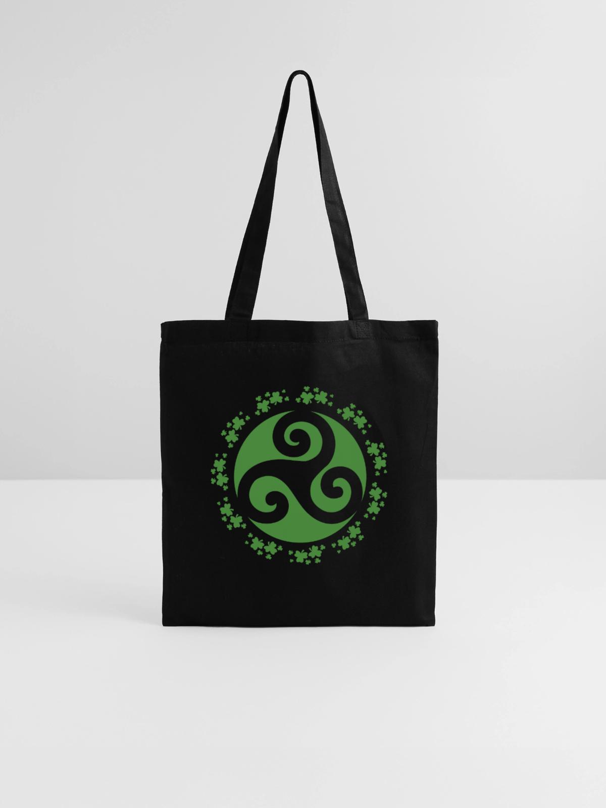 Triskele Celtic - Stoffbeutel - Schwarz - Vorne