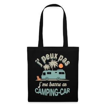 Camping-Car Je Me Barre Humour Voyage Liberté - Sac en tissu - noir - Devant