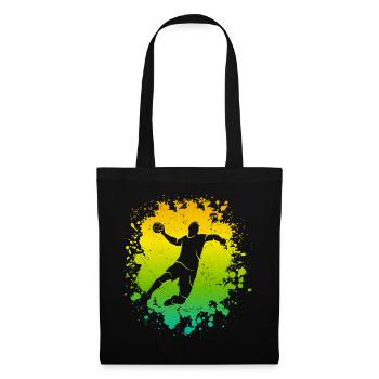 Handballer Handball Jungen Kinder Handballspieler - Stoffbeutel - Schwarz - Vorne