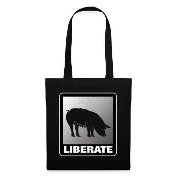 Liberate Vegan Animal Liberation - Stoffbeutel - Schwarz - Vorne
