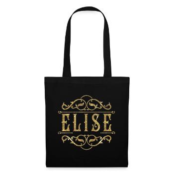 Elise gold - Stoffbeutel - Schwarz - Vorne