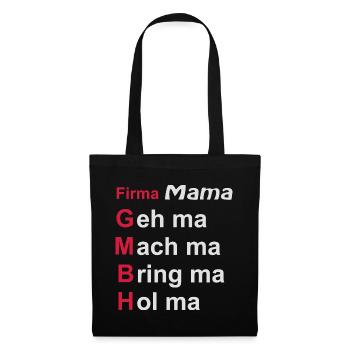 firma mama - Stoffbeutel - Schwarz - Vorne