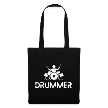 drummer in action - Stoffbeutel - Schwarz - Vorne