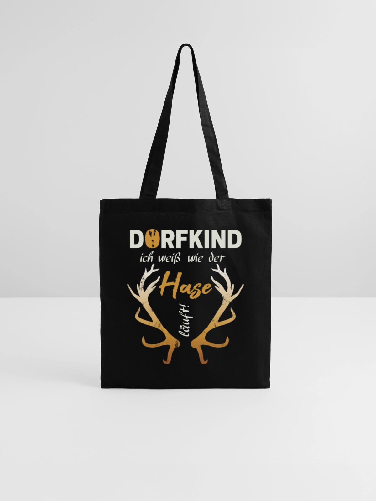 Dorfkind - Stoffbeutel - Schwarz - Vorne