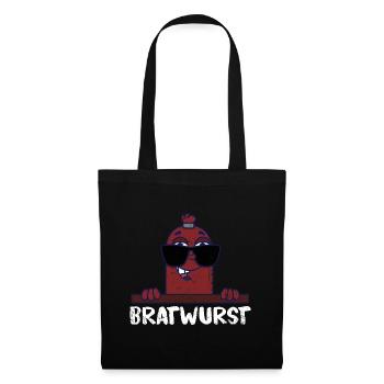 Herzhafte Bratwurst Imbissstand - Stoffbeutel - Schwarz - Vorne