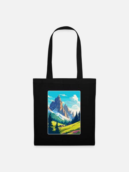 Dolomites Italy Vintage Travel Poster Souvenir WPA - Tote Bag - black