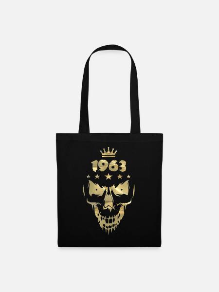 1963 Totenkopf Gold - Stoffbeutel - Schwarz