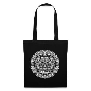 Techno Music Logo - Tote Bag - black - Front