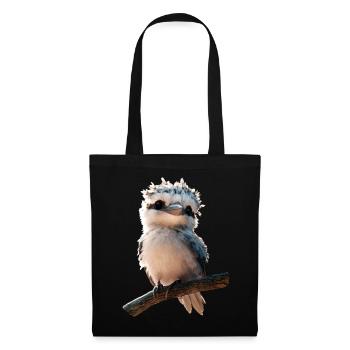 Kookaburra Jägerliest Lachender Hans Süßer Vogel - Stoffbeutel - Schwarz - Vorne