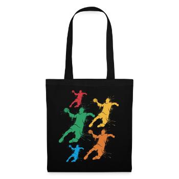 Handballspieler Handballer Jungen Handball Kinder - Stoffbeutel - Schwarz - Vorne