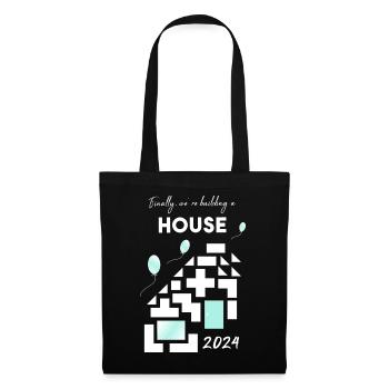 building a house home - Stoffbeutel - Schwarz - Vorne