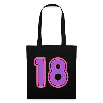 18. 18 YEARS OLD. 18th ANNIVERSARY. BIRTHDAY 18 YEARS. - Tote Bag - black - Front