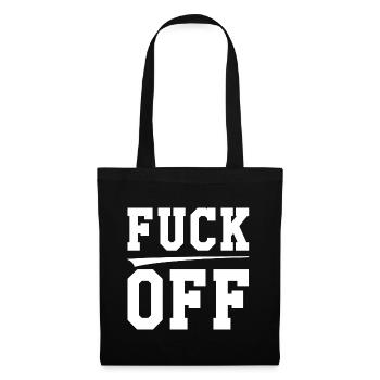 Fuck off - Stoffbeutel - Schwarz - Vorne