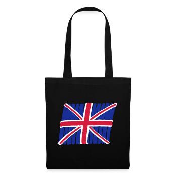 UK GB Flag 3-color - Stoffbeutel - Schwarz - Vorne