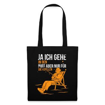 Angeln Lustiger Angler Spruch Forellen Fischen - Stoffbeutel - Schwarz - Vorne