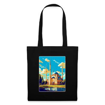Edirne Türkei Vintage Reiseposter WPA Souvenir - Stoffbeutel - Schwarz - Vorne