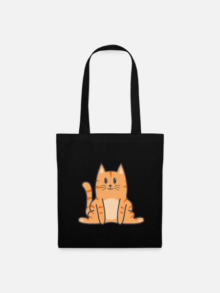 Katze Katzen Kitten - Stoffbeutel - Schwarz