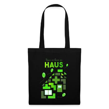 Bausteine Bauklötze bauen - Stoffbeutel - Schwarz - Vorne