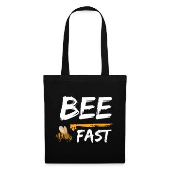 bee fast bees honey - Stoffbeutel - Schwarz - Vorne