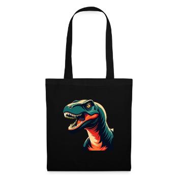Dinosaur Cartoon Character Colorful Pet Animal - Tote Bag - black - Front