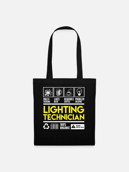 Licht Techniker - Stoffbeutel - Schwarz