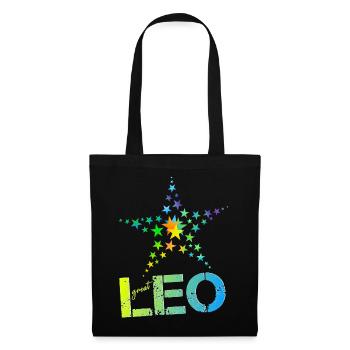 Leo Geburtstag Leo - Stoffbeutel - Schwarz - Vorne
