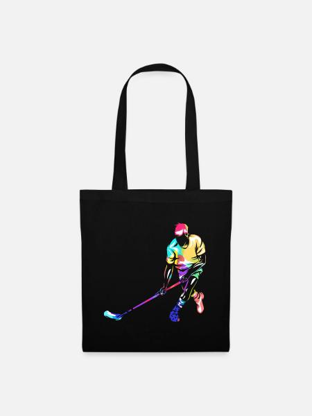 Reflexstarker Floorball Torwart - Stoffbeutel - Schwarz