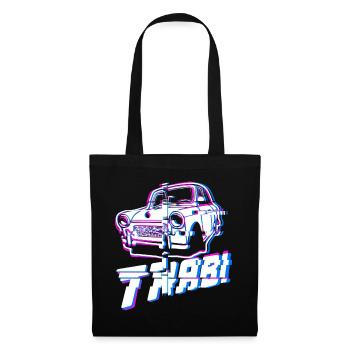 Trabi P601 Retro Nostalgie Glitch - Stoffbeutel - Schwarz - Vorne