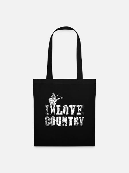 Countrymusic Geschenk - Stoffbeutel - Schwarz