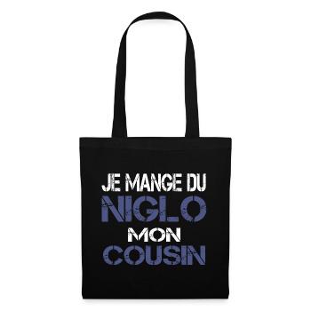 Je mange du Niglo - Sac en tissu - noir - Devant