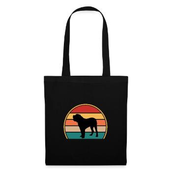 Alano Español Hundeliebhaber Silhouette Vintage Sunset - Stoffbeutel - Schwarz - Vorne