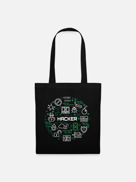 Hacker - Stoffbeutel - Schwarz