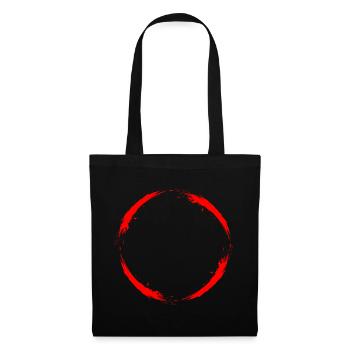 Kreis Design Rot Ring Vektor Farbig Bürste - Stoffbeutel - Schwarz - Vorne