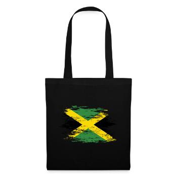 Drapeau de la Jamaïque utilisé - Sac en tissu - noir - Devant