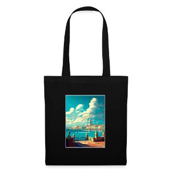 Cádiz Spanien Vintage Reiseposter WPA Souvenir - Stoffbeutel - Schwarz - Vorne