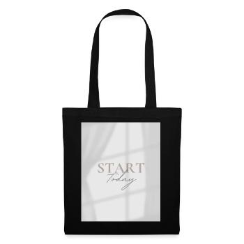 START TODAY - Stoffbeutel - Schwarz - Vorne