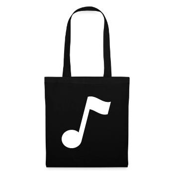 Musiknote - Stoffbeutel - Schwarz - Vorne