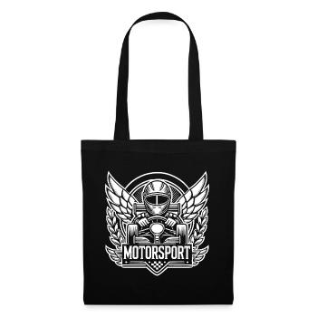Logo du sport automobile - Sac en tissu - noir - Devant
