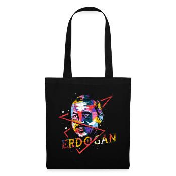 Spöttischer Erdogan Boxhandschuh - Stoffbeutel - Schwarz - Vorne