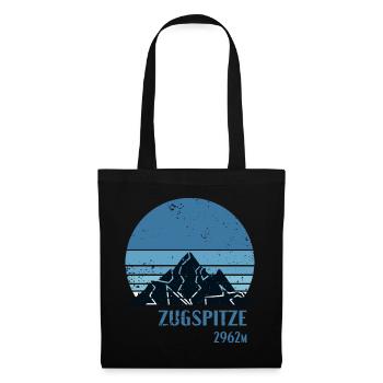 Höhe Zugspitze Design - Stoffbeutel - Schwarz - Vorne