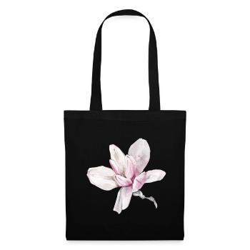 Blume - Stoffbeutel - Schwarz - Vorne