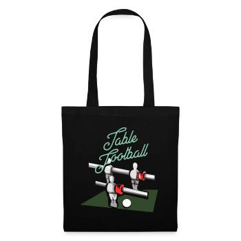 Treffsicherer Tischfußball Torhüter - Stoffbeutel - Schwarz - Vorne
