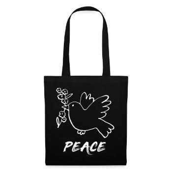 Peace / Peace / Peace Dove - Tote Bag - black - Front